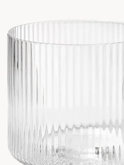 Vasos de agua soplados con relieves Ripple, 4 uds.
