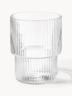 Vasos de agua soplados con textura acanalada Ripple, 4 uds.