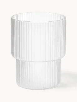 Vasos de agua soplados con relieves Ripple, 4 uds.