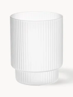 Vasos de agua soplados con relieves Ripple, 4 uds.