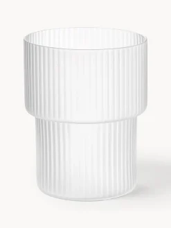 Vasos de agua soplados con relieves Ripple, 4 uds.