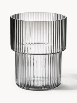 Vasos de agua soplados con relieves Ripple, 4 uds.