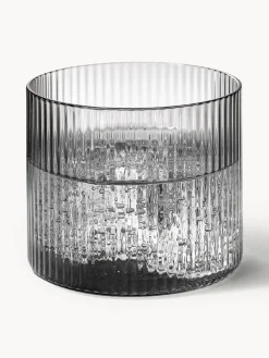 Vasos de agua soplados con relieves Ripple, 4 uds.