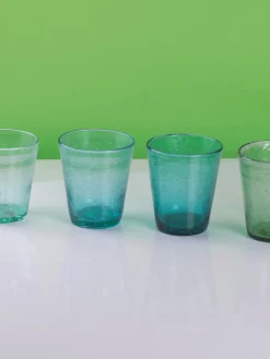 Vasos de agua soplados con burbujas Cancun, 6 uds.