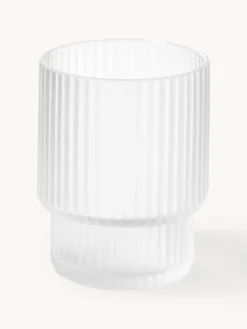 Vasos de agua soplados con relieves Ripple, 4 uds.