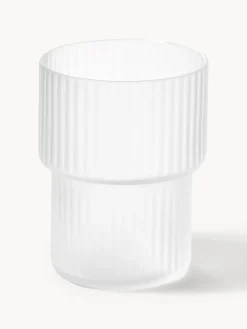Vasos de agua soplados con relieves Ripple, 4 uds.