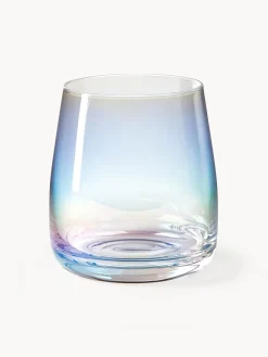 Vasos de agua soplados iridiscentes Ellery, 4 uds.