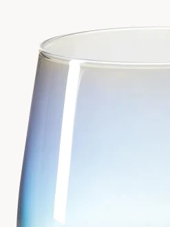 Vasos de agua soplados iridiscentes Ellery, 4 uds.