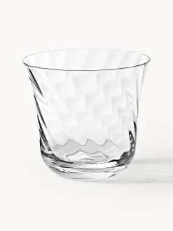 Vasos de agua soplados Swirl, 4 uds.
