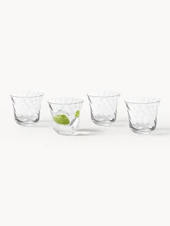 Vasos de agua soplados Swirl, 4 uds.