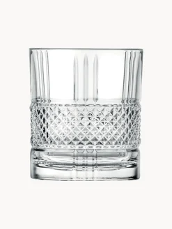 Vasos de cristal con relieve Brillante, 6 uds.