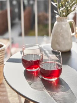 Vasos de vidrio soplado con burbujas Bubble, 4 uds.