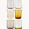 Vasos de vidrio soplado Desiguale, 6 uds., tamaños y colores diferentes