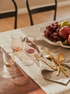 Vasos de vidrio soplado Desiguale, 6 uds., tamaños y colores diferentes