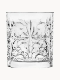 Vasos old fashioned de cristal con relieve Bichiera, 4 uds.
