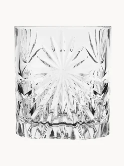 Vasos old fashioned de cristal con relieve Bichiera, 4 uds.