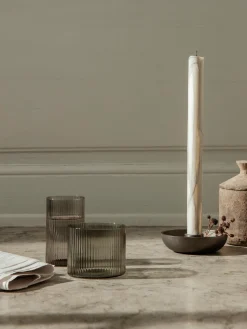 Vasos pequeños soplados con relieves Ripple, 4 uds.