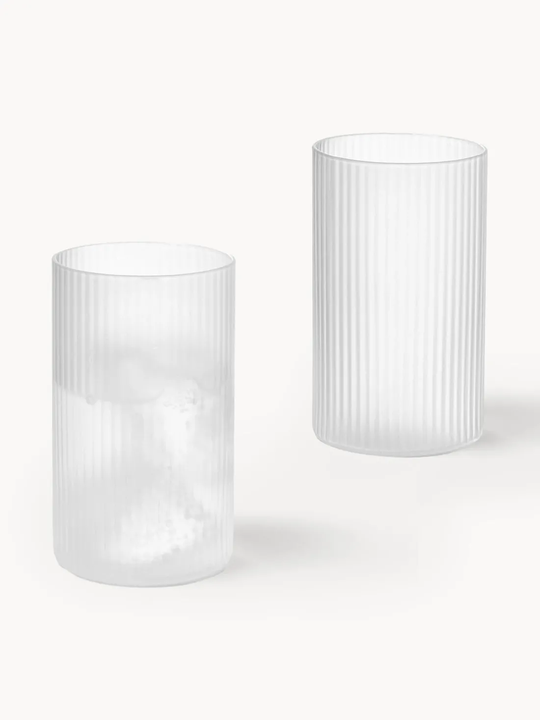 Vasos pequeños soplados con relieves Ripple, 4 uds.