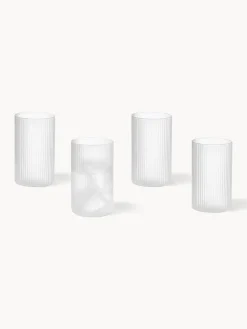 Vasos pequeños soplados con relieves Ripple, 4 uds.