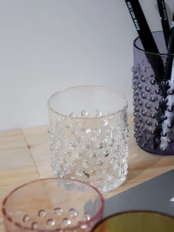 Vasos soplados artesanalmente Hobnail (2 uds.)