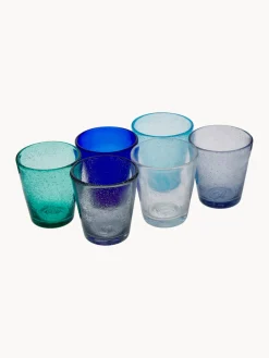 Vasos soplados con burbujas de aire Cancun, 6 uds.