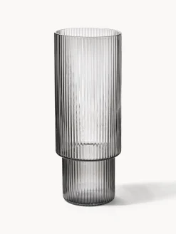 Vasos soplados con relieves Ripple, 4 uds.