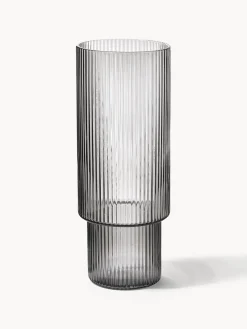 Vasos soplados con relieves Ripple, 4 uds.