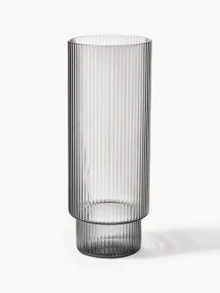 Vasos soplados con relieves Ripple, 4 uds.