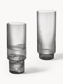 Vasos soplados con relieves Ripple, 4 uds.