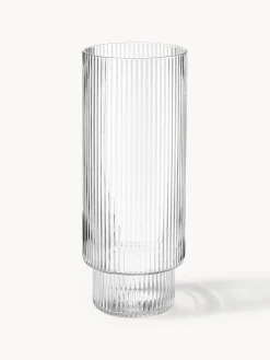 Vasos soplados con relieves Ripple, 4 uds.