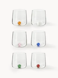 Vasos soplados de vidrio borosilicato Bilia, 6 uds.