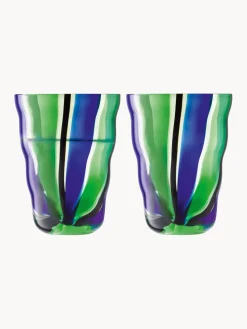 Vasos soplados Folk, 2 uds.