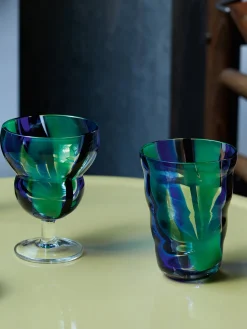 Vasos soplados Folk, 2 uds.