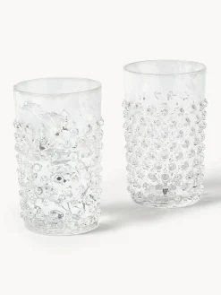 Vasos soplados Hobnail, 6 uds.