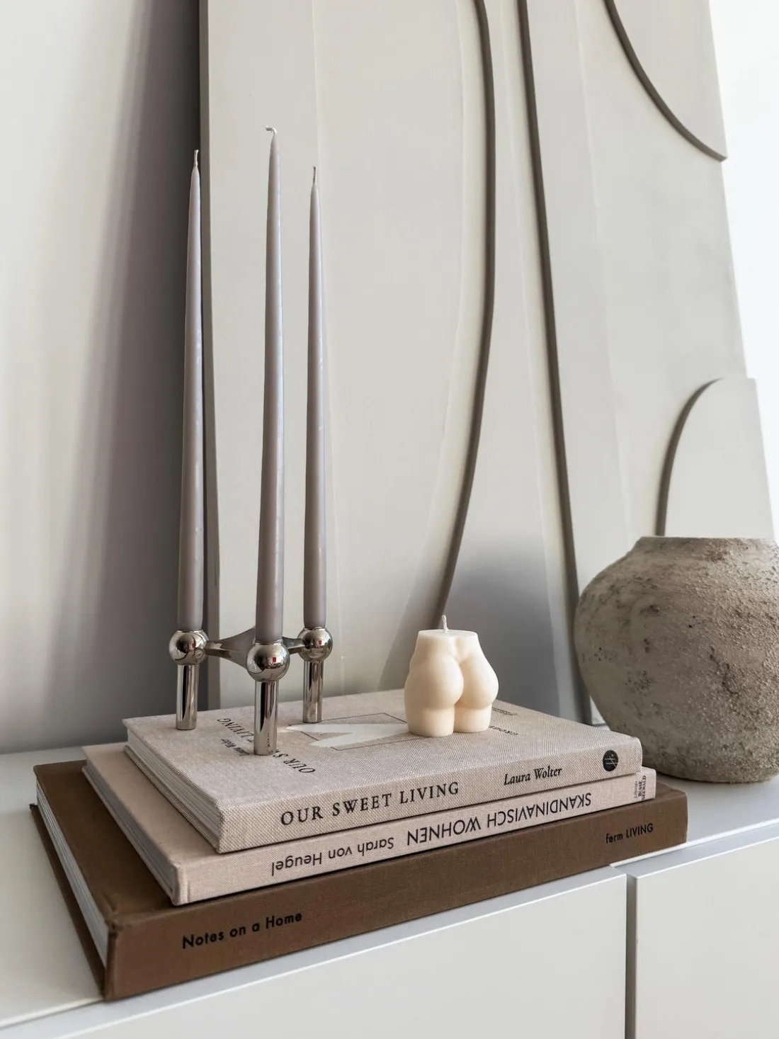 Vela artesanal de diseño Peachy