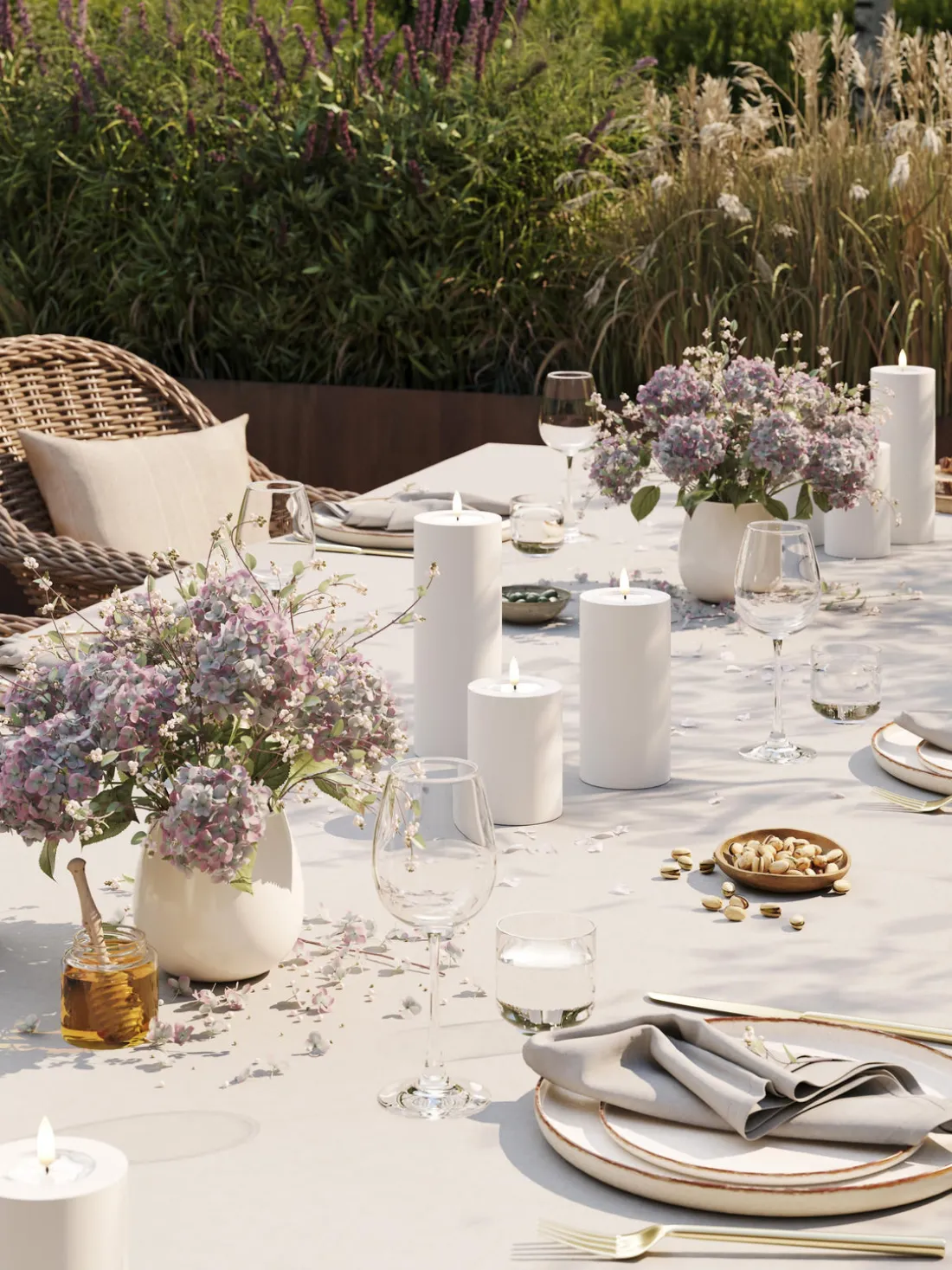 Vela LED artesanal Real Flame, 15 cm