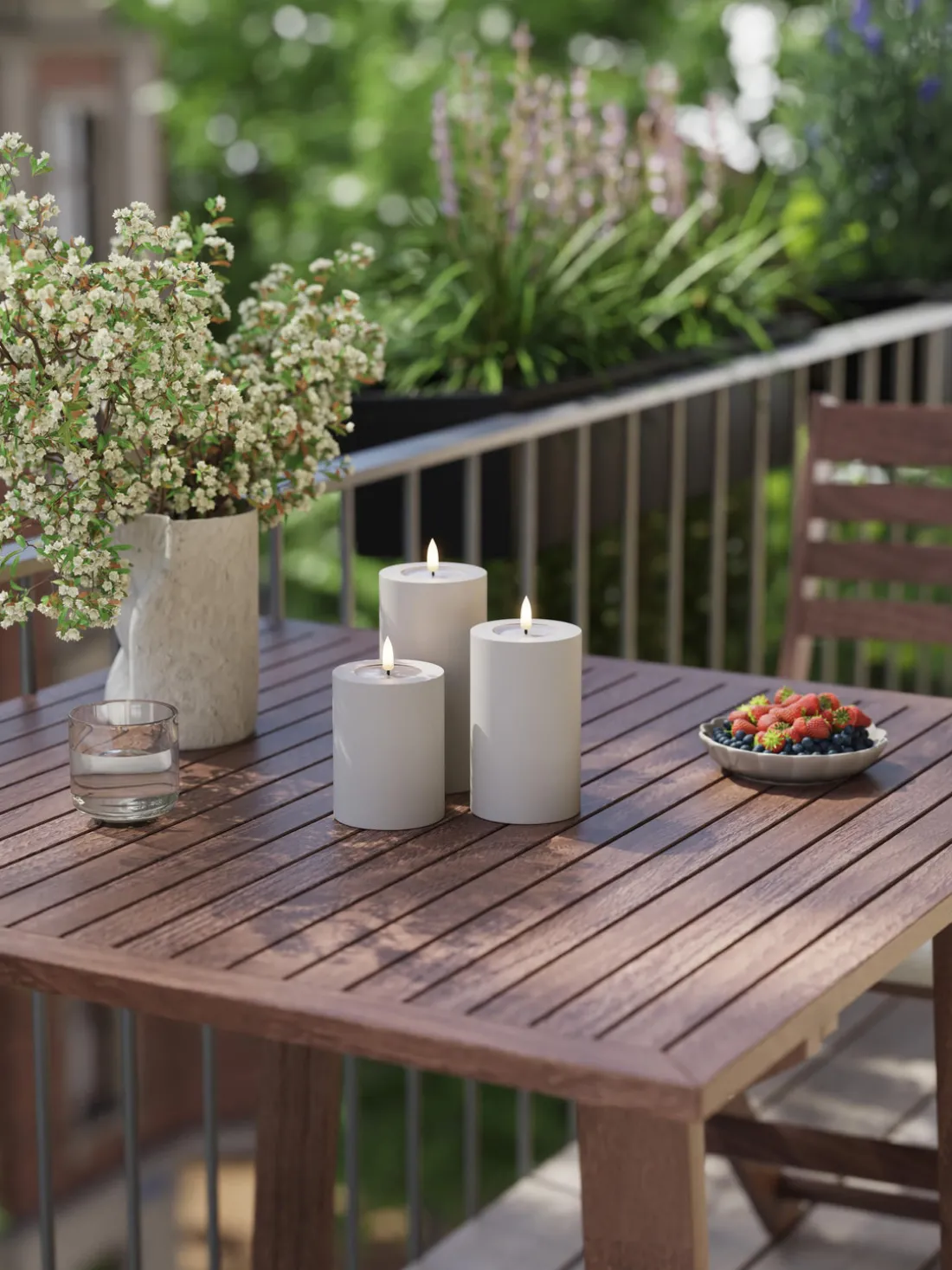 Vela LED artesanal Real Flame, 10 cm