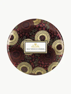 Vela perfumada artesanal de tres mechas Japonica Collection (bayas de goji, mango y naranja tarocco)