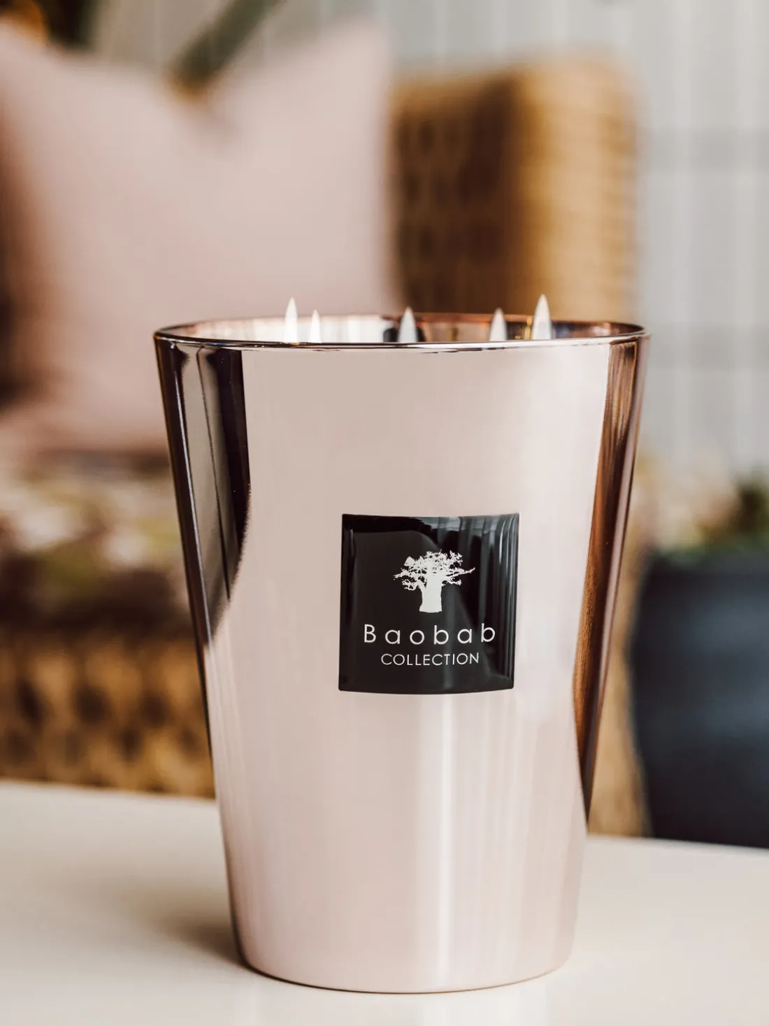 Vela perfumada de cinco mechas Exclusives (ámbar, nuez moscada, vetiver)