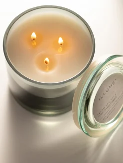 Vela perfumada de tres mechas Statement (jazmín y rocío marino salado)