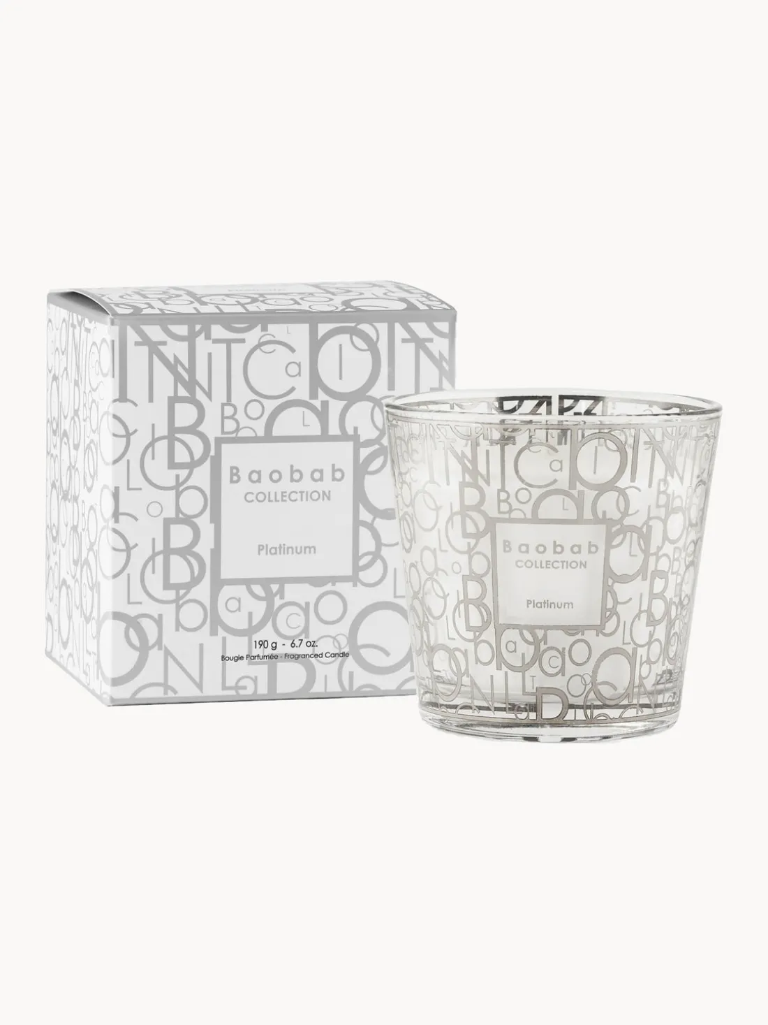 Vela perfumada My First Baobab Platinum (ámbar, nuez moscada y vetiver)