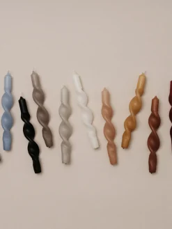 Velas cónicas artesanales Twist, 2 uds.