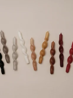 Velas cónicas artesanales Twist, 2 uds.