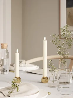 Velas cónicas LED artesanales Real Flame, 15 cm, 2 uds.