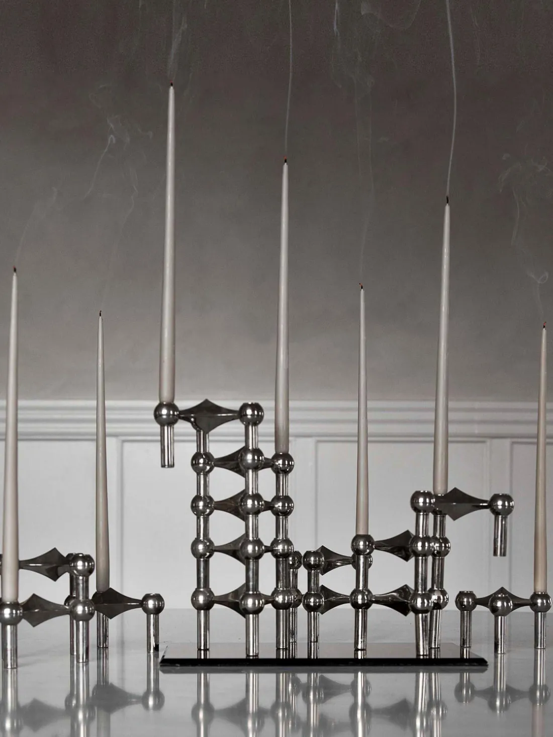 Velas cónicas Stoff Nagel, 6 uds.