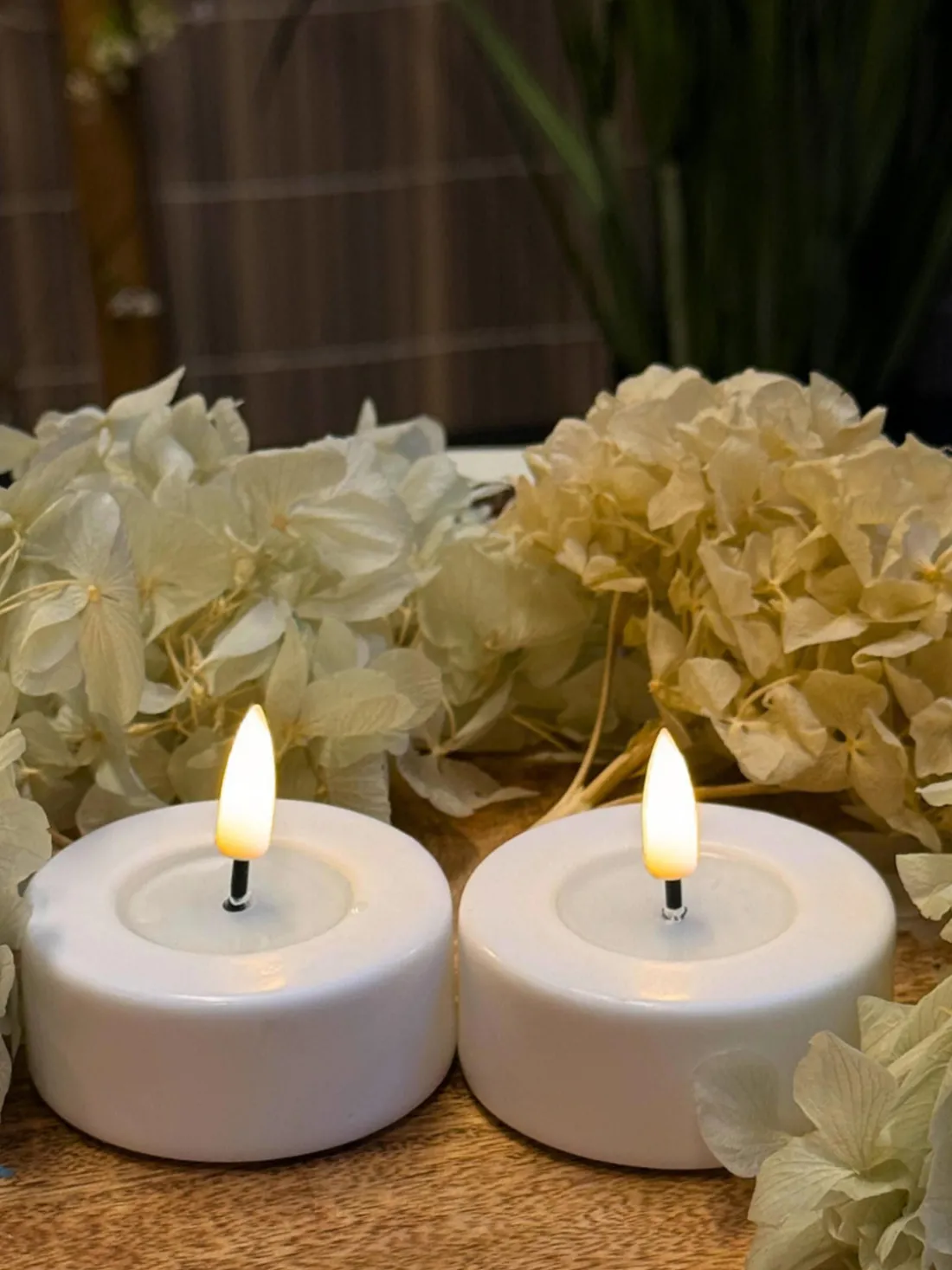 Velas de té LED artesanales Real Flame, 4 uds.