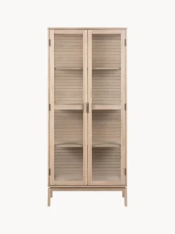 Vitrina de madera con puertas de vidrio Linley