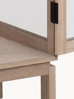 Vitrina de madera con puertas de vidrio Linley