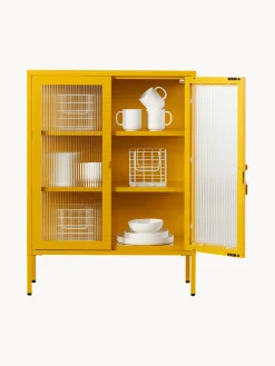 Vitrina de metal con cristal acanalado The Mixer