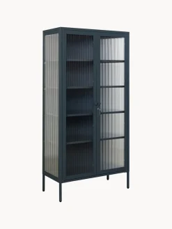 Vitrina de metal con cristal acanalado The Collector